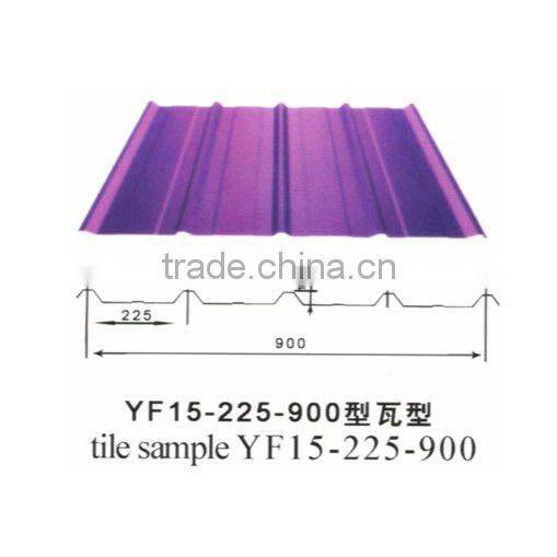 YX15-225-900 color coated corrugated steel sheet