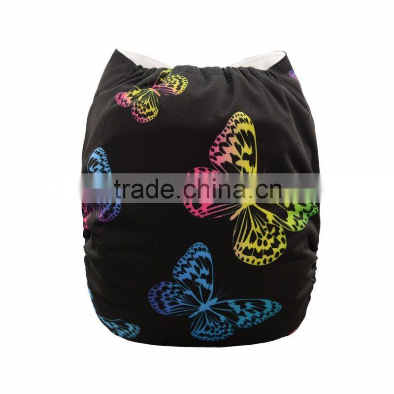 Alva New Butterfly Design One Size Adjustable Baby Cloth Diapers Manufacturer