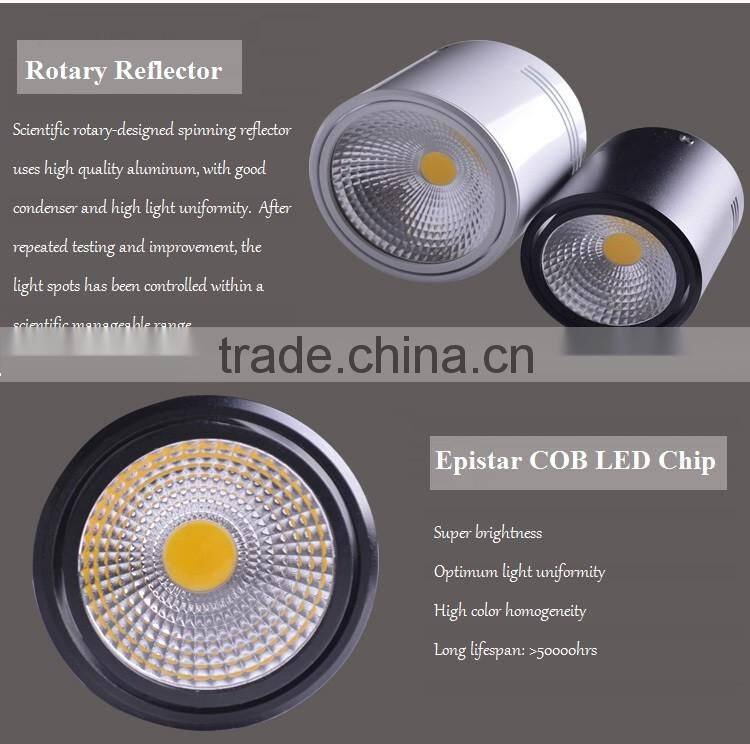 Pure white LED Downlights and LED COB Surface Mounted LED downlight