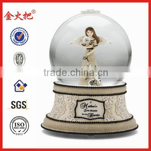italian decorative 3D polyresin Souvenir 3d snow globe with italian city figure