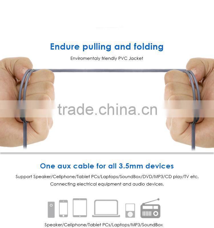 2015 hot selling 3.5 mm stereo plug with gold metal spring
