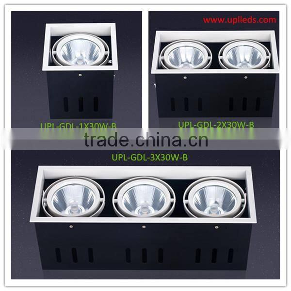 anti-glare 2x30W CITIZEN COB LED Grille down light