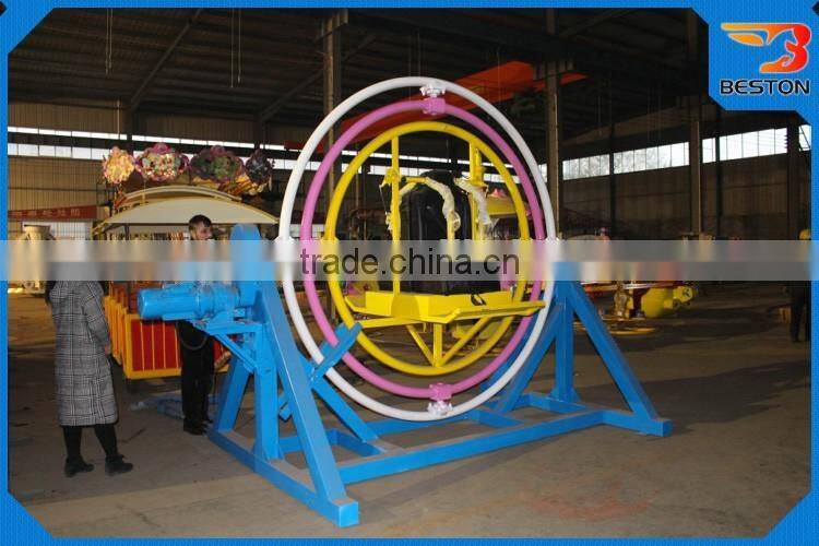 super quality adult thriling park amusement ride 3d electric human gyroscope for sale