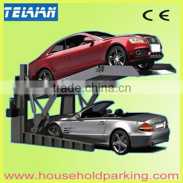 Two post tilting car parking lifts with ce