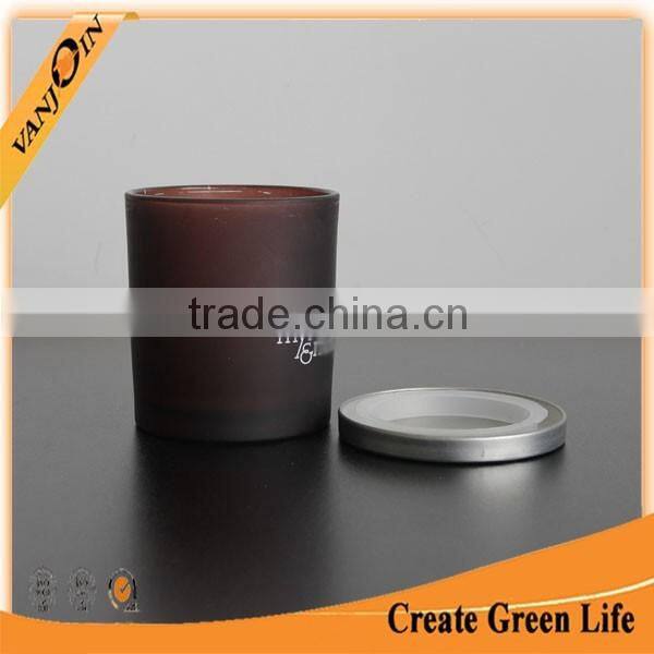 Customized 10oz Glass Candle Holder Cylinder Shape
