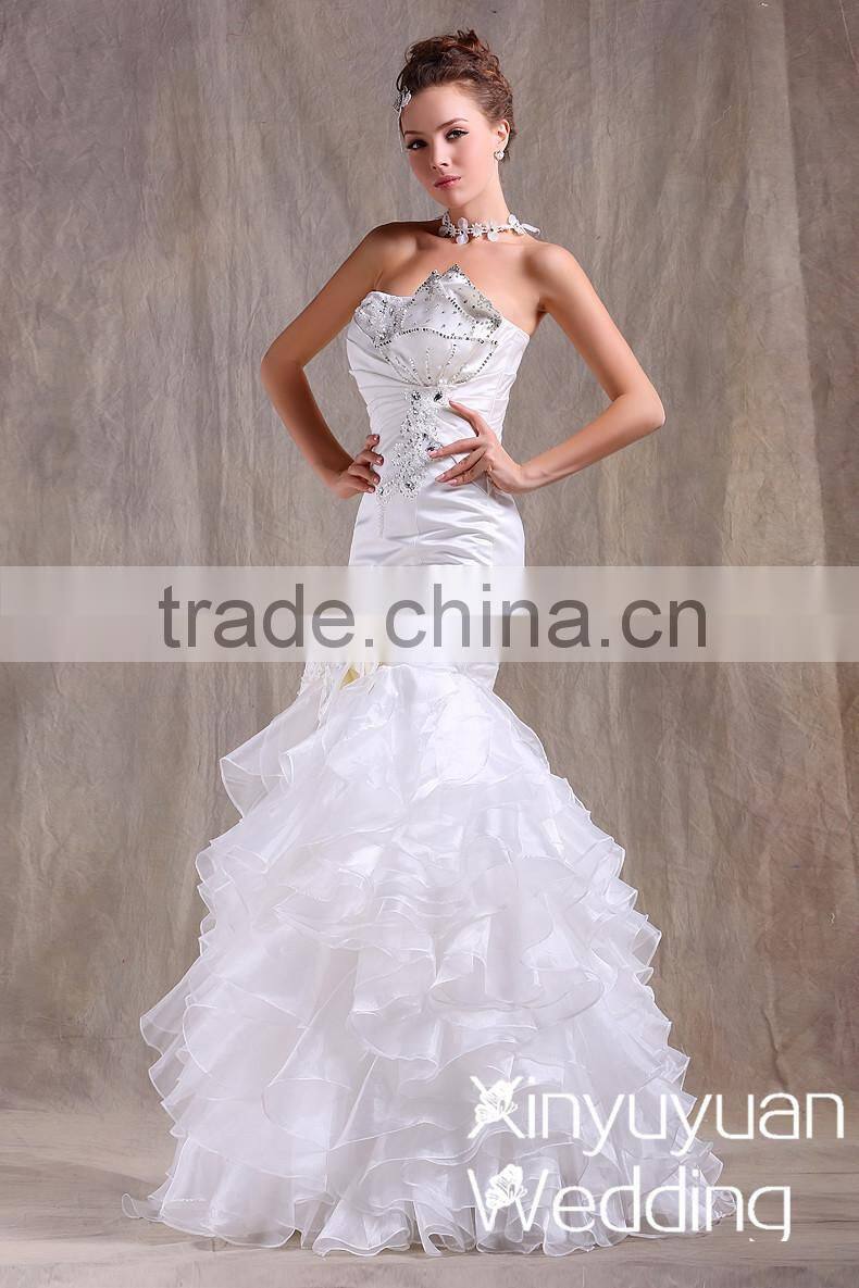 Xinyuyuan Real Sample Sexy White suzhou wedding dress CYW-013 buying wedding dress from china