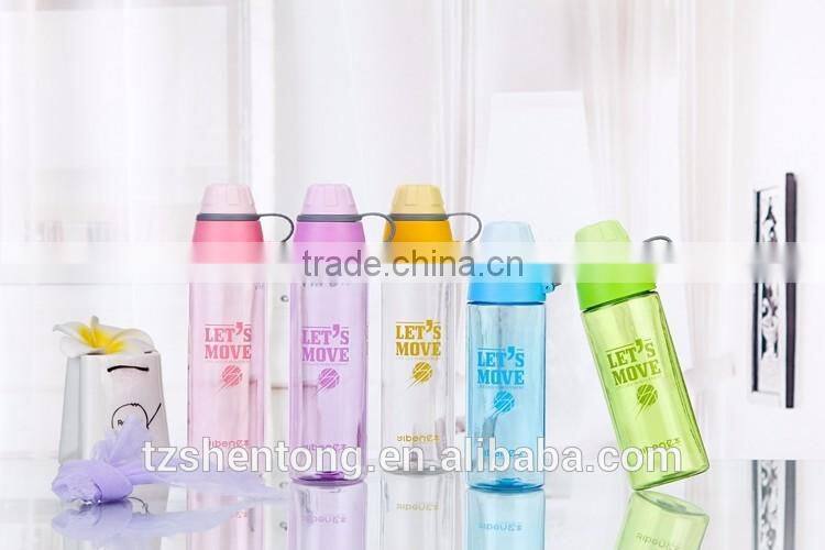 Narrow mouth portable bpa free plastic drinking water bottle