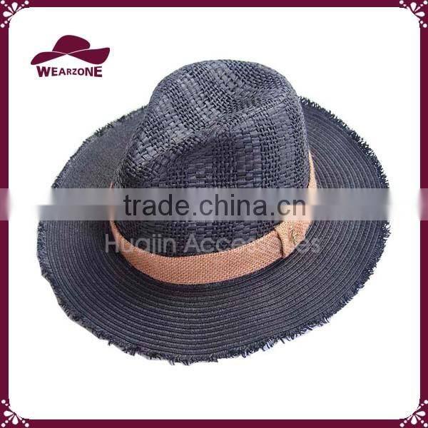 Women Straw Hat for Sale Panama Fashion Wide Brim Straw Hat Two Tone Color Panama Hat