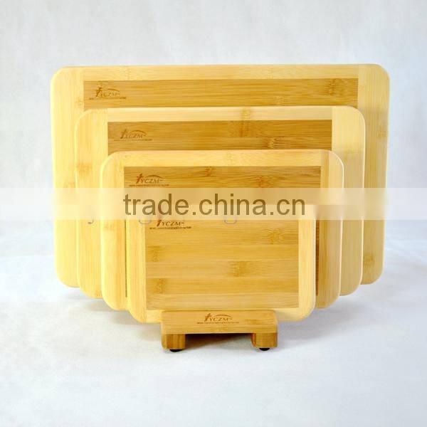 resuable 2-tone bamboo wood cutting board set