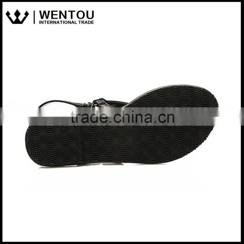 New Womens T-Strap Flat Flip Flop Monogrammed Sandals