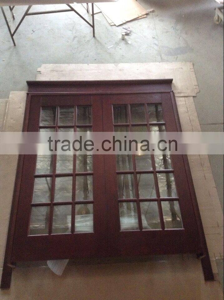 American style mahogany solid wood entrance door for villa