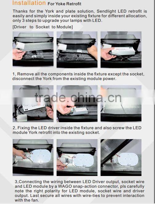 High lumen shoebox lighting led retrofit kit 100w to 400w