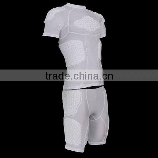 Compression padded protection Top,Short sleeves compression padded wear, Sublimation printing anti-collision wear