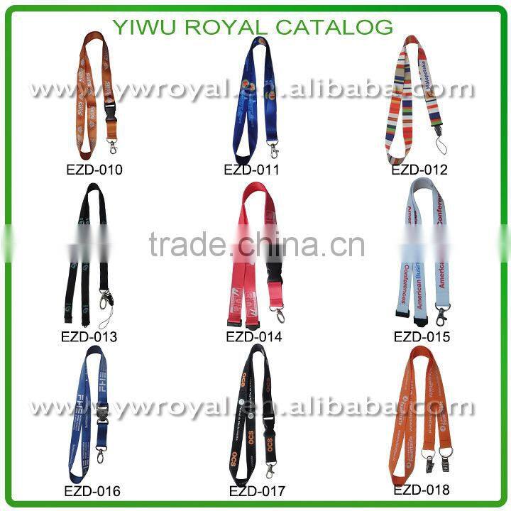 Popular Logo Imprint Polyester Single College Custom Lanyard