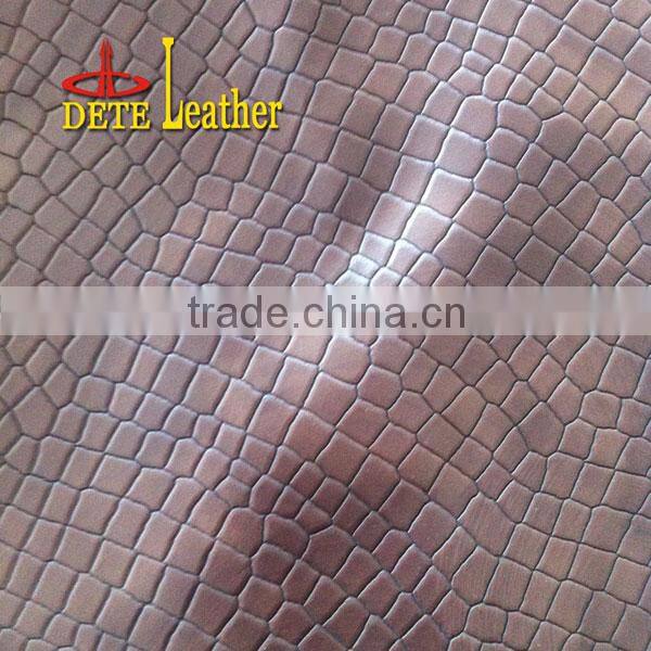 stone emboss artificial leather for shoes leather