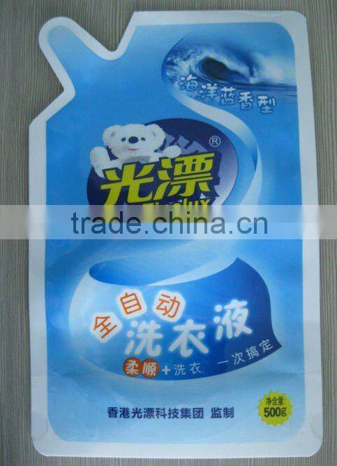 juice plastic packaging stand up pouch with spout