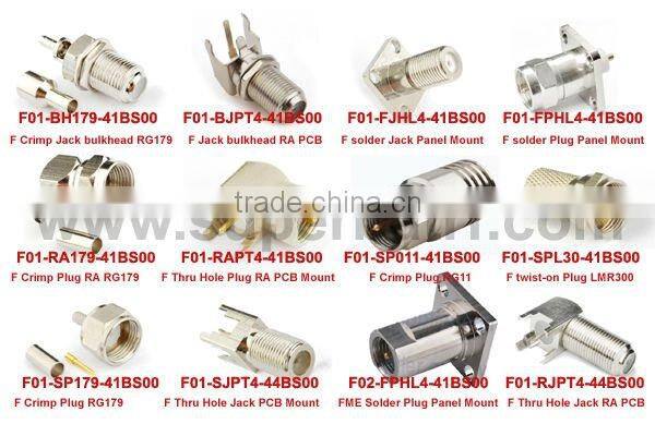 F Crimp Plug connector for RG11 f connector