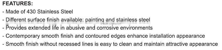 UL listed 1 Gang Blank Stainless Steel Wallplates