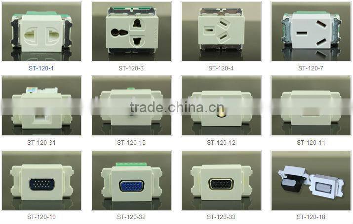 RJ11/RJ45 module data face plate 86*86