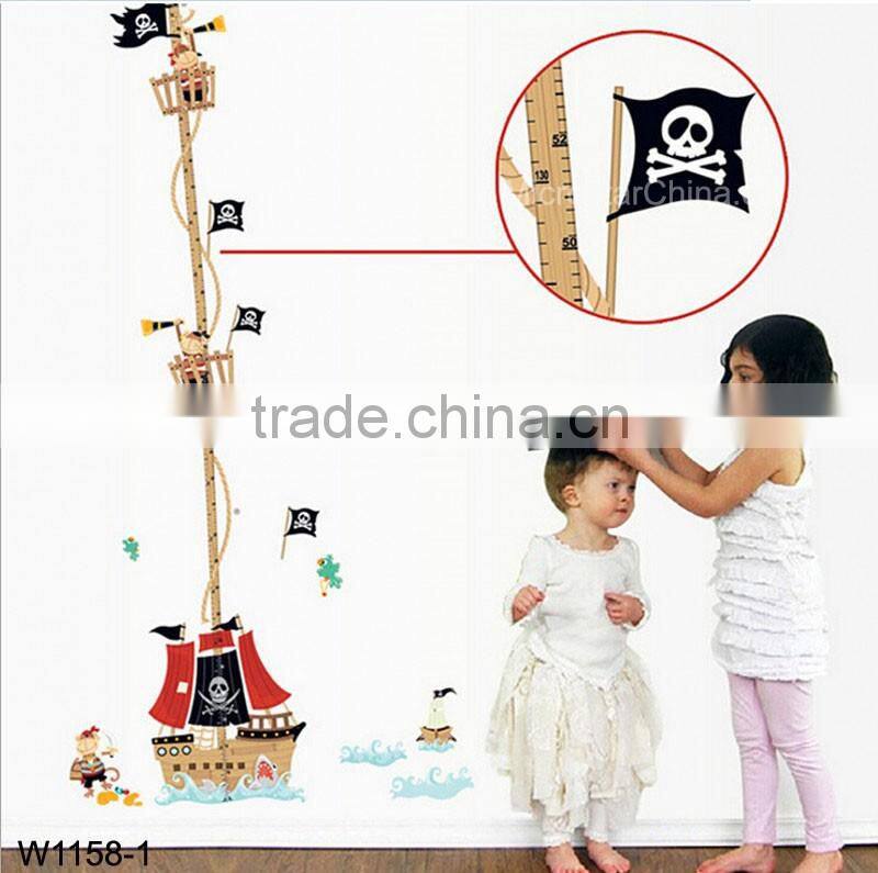Bird tree house, cute cartoon Kids height measuring Wall Stickers Boy Girl Growth Chart