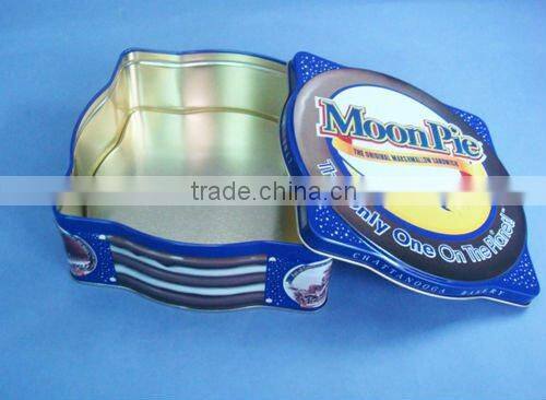 Cute chocolate packing tin box tin can