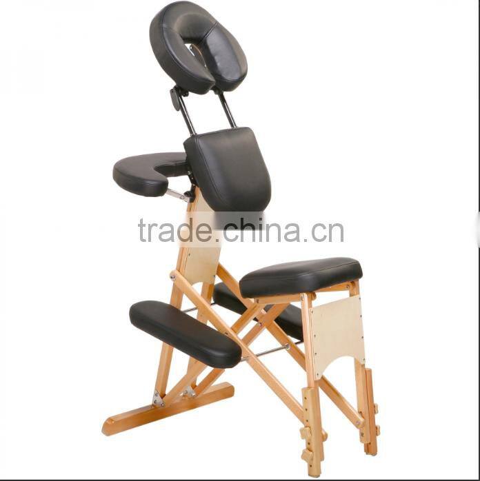 Wooden portable massage chair