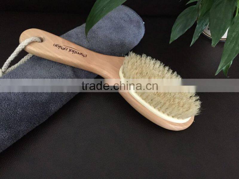 High quality wooden design pure boar bristle beard brush