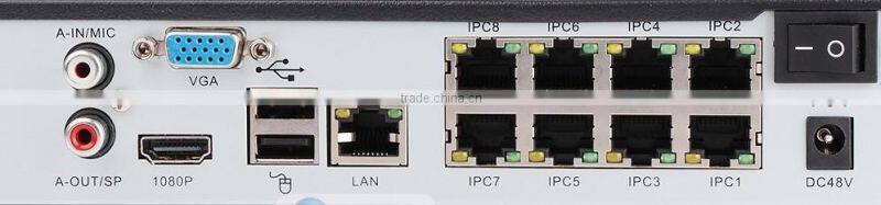 8CH 2.0MP POE NVR Kit With 8PCS ONVIF IP66 Outdoor Bullet Night/day And 8CH POE NVR