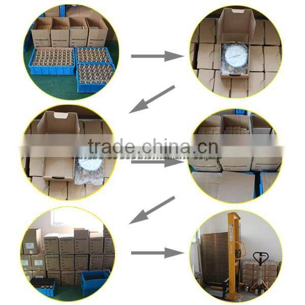 High quality 2.5inch bottom mount brass casing with outside brass bayonet pressure gauge