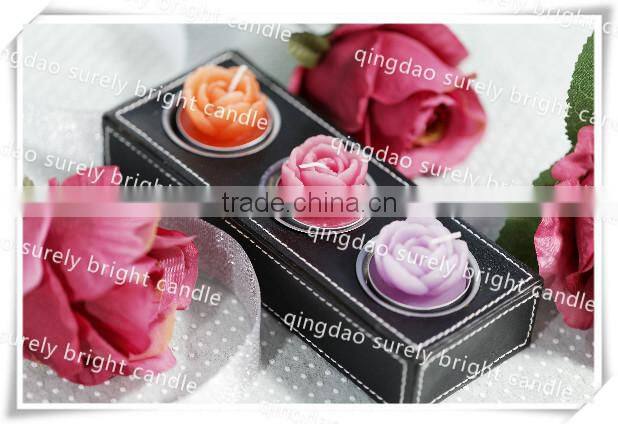 hot selling wedding candle gift giveaway flower shaped tealight candles