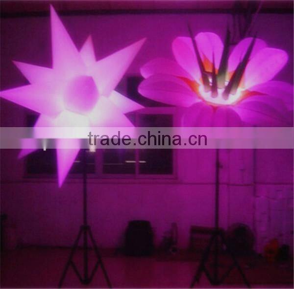 Inflatable led decorations led inflatable star with stand for party/event deocartions