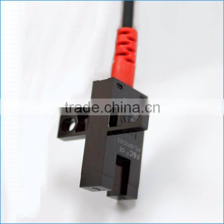 5mm slot width 4 wires U-shaped photoelectric sensor with CE certificate