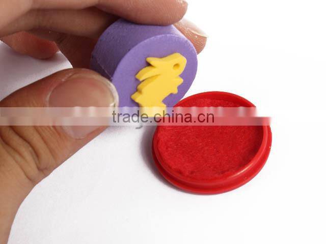 Children rubber toy pattern stamp set