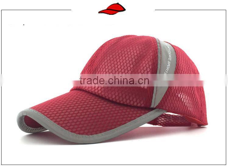High quality comfortable soft casual outdoor sport custom promotional dry fit polyester running cap