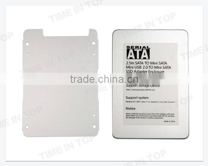 mSATA to 2.5inch HDD Enclosure with Mini USB Port
