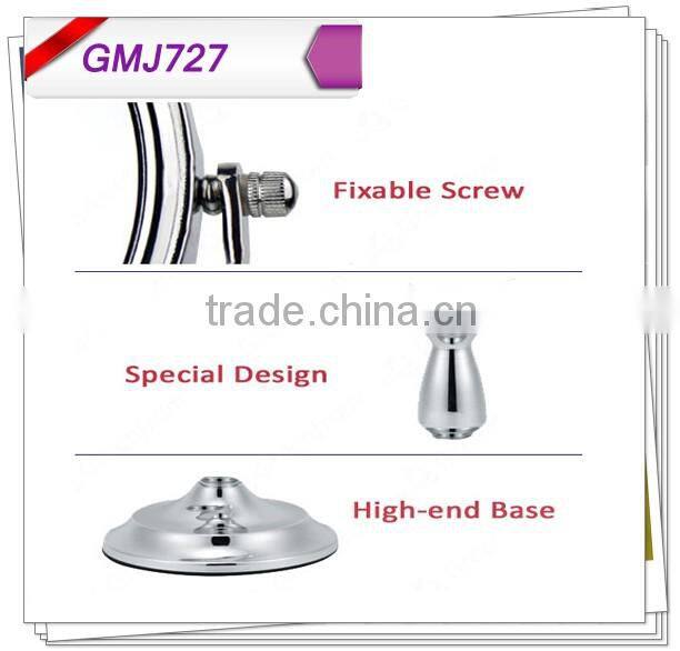 Custom modern round desktop makeup mirror