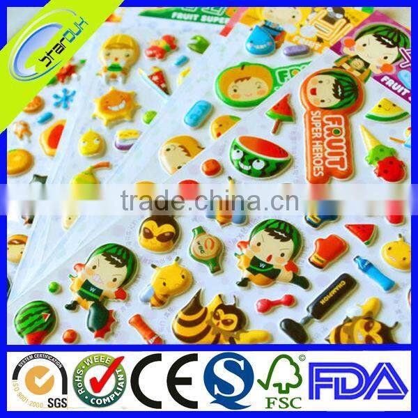 DIY alphabet puffy stickers