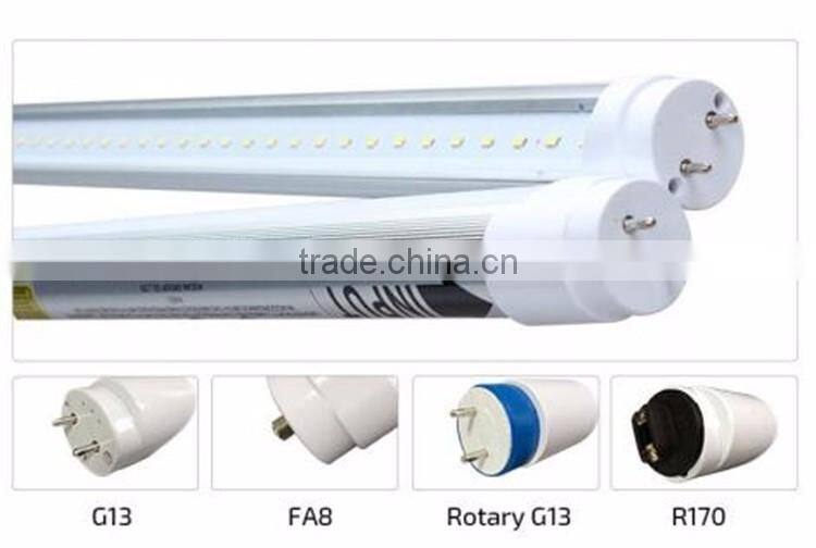 2400mm FA8 single pin ul tube 110-277vac lighting facts t8 led tubes