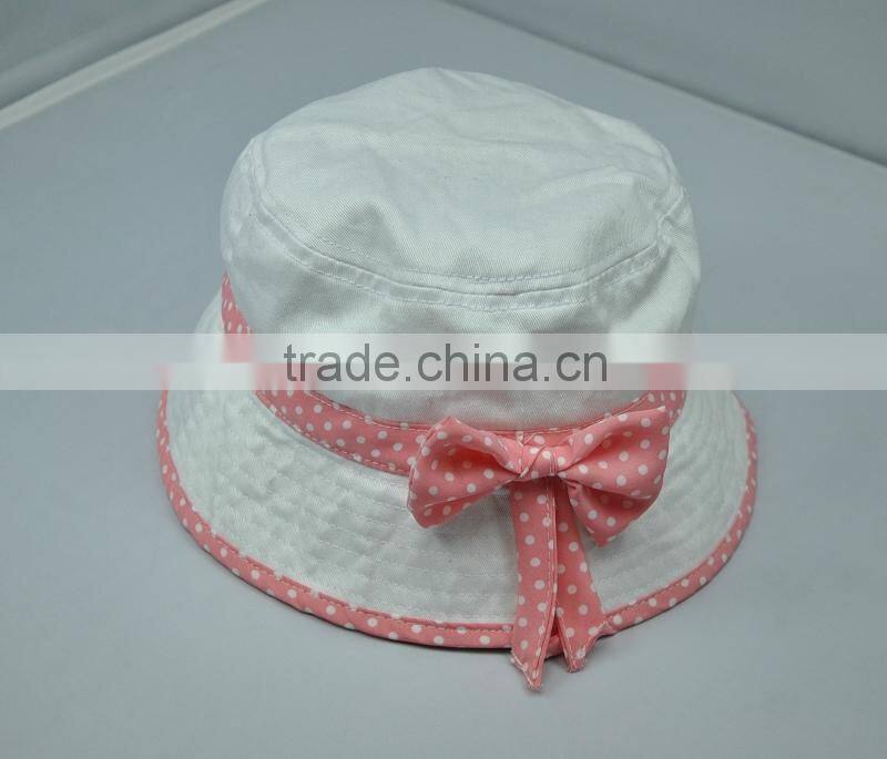 fashion cotton embroidered checked bucket hat