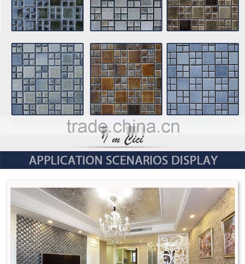 Western style beautiful flooring decorative ceramic mosaic design pattern CC-Z010