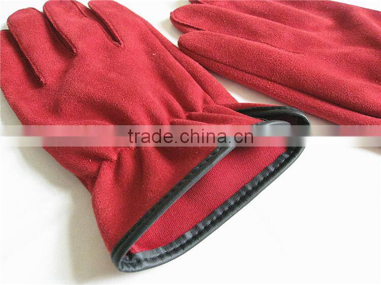 Deerskin Gloves,Synthetic Suede Fabric Ladies Leather Gloves Size 9.5/8.5/10.5