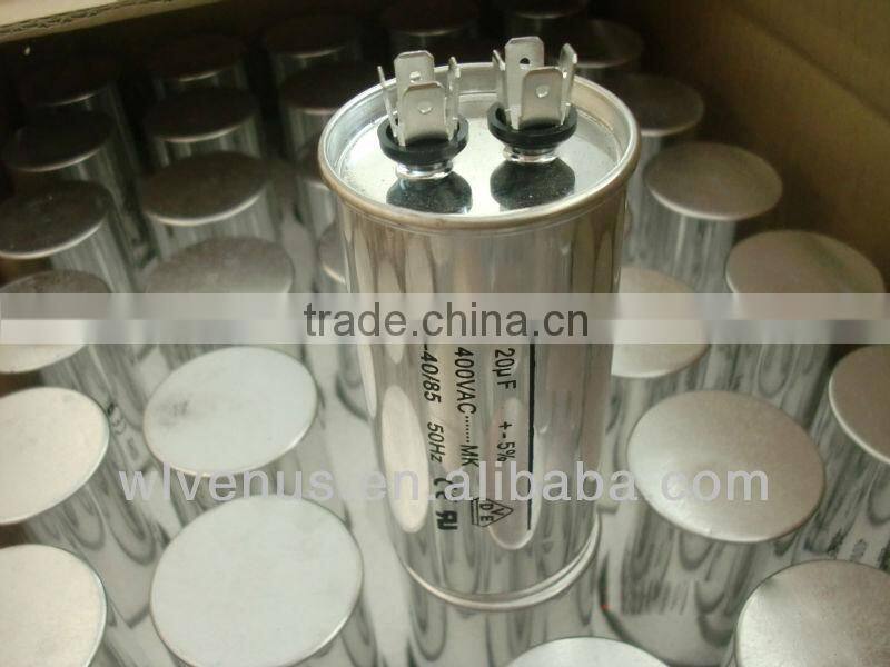 aluminum case round cbb65 type air conditioner running capacitor
