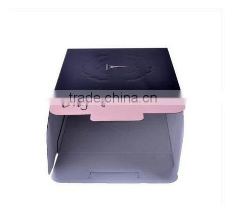 High Quality thick and large square Cake Boxes with Handle making machine
