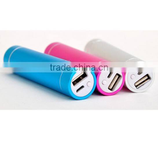 Portable cylinder 2600mah power bank, smartphone battery power bank charger 10000mah