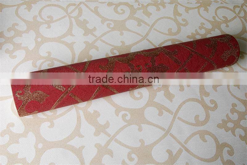 Best quality deep embossed vinyl wallpaper for luxury house decoration