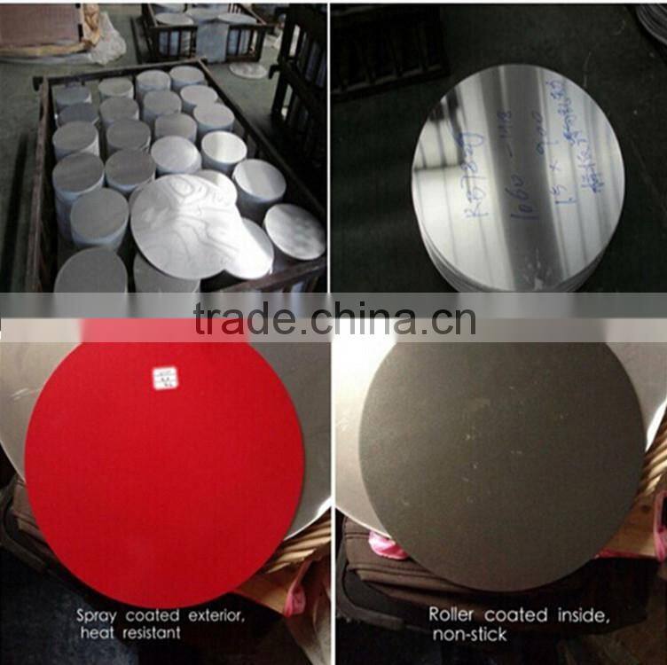 Aluminium circle for fry pans cookware