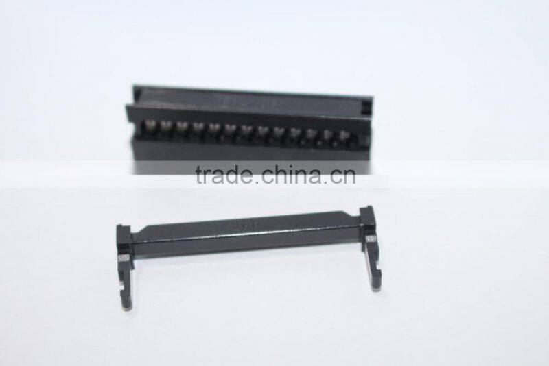 IDC socket 2.54mm flat cable black 26pin