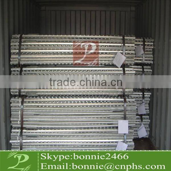 Hot dipped T post galvanized with spade (trade & factory)