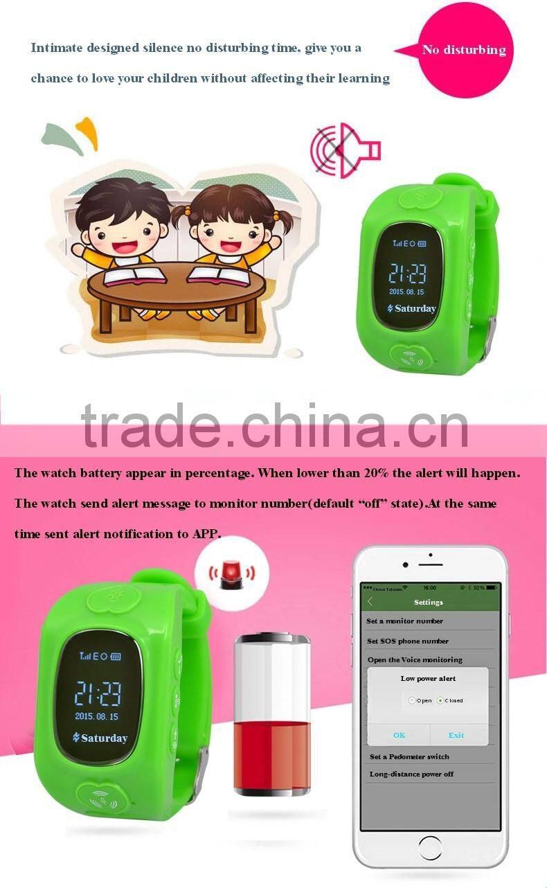 Hot sale emergency children Kids waterproof GPS tracker security smart wrist watch