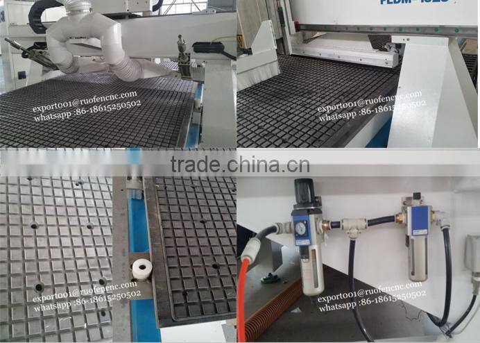 FLDM-1325 automatic tool changer wood working cnc router with drilling head